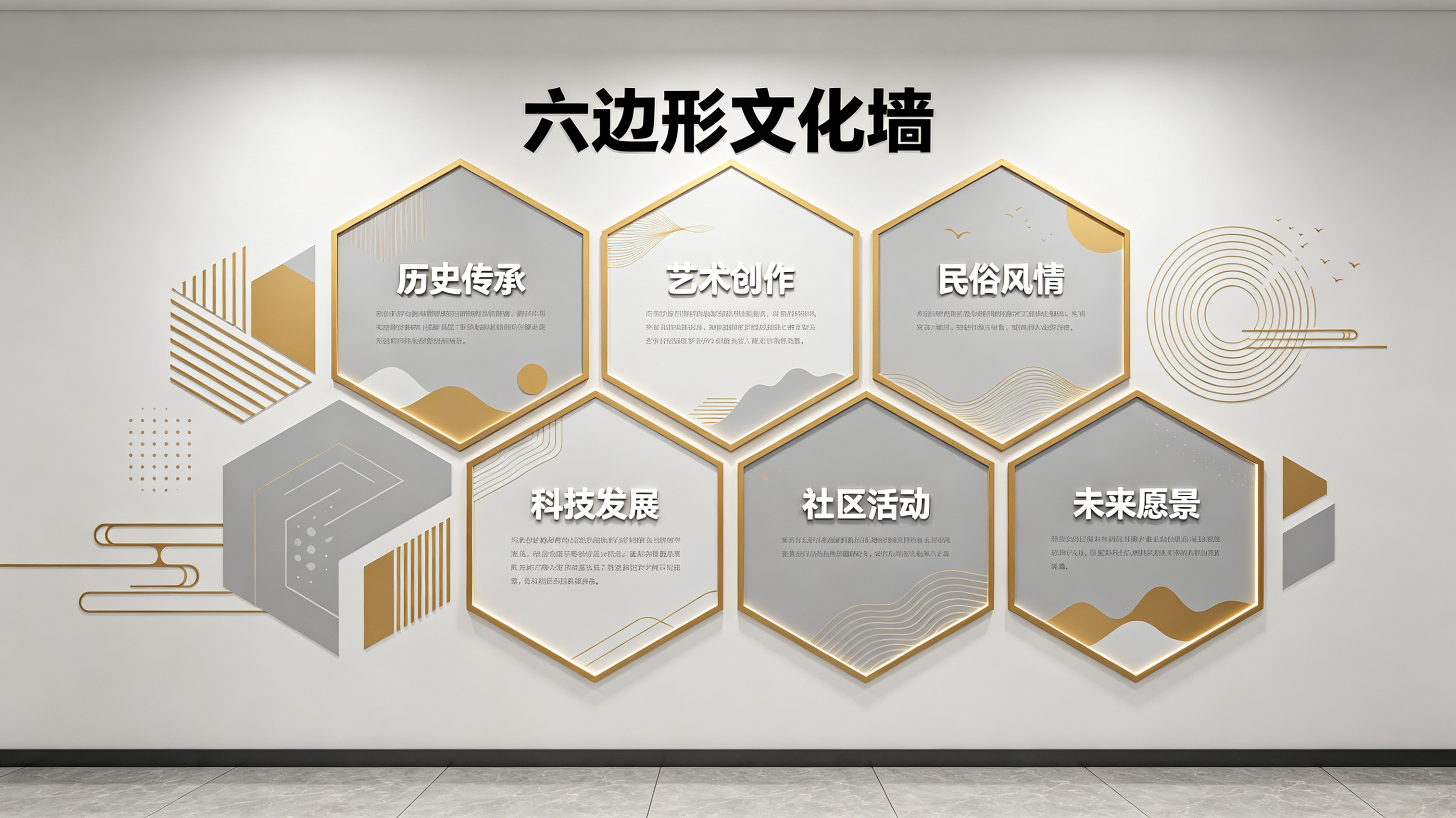 道真企业文化墙 | 六边形信息美学